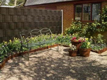 Fence Panel Tape MIKKO RATTAN MK-01, 12.75x0.19 m (1200 g/m²), Dark Brown