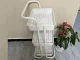 Mobile Storage Cart on Wheels, 3 Tiers, White