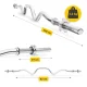 4FIZJO Super Curl Barbell Bar 120 cm, 25 mm, Silver