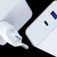 3Mk Protection FlowPower 45W Wall Charger, USB-A / USB-C, White