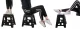 Malatec Folding Stool 39cm, Black/White