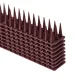 Plastic Bird and Pigeon Repellent Spikes, 8 Modules, 43 cm, Brown