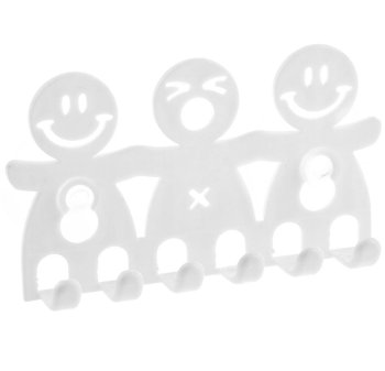 Universāls sienas zobu sukas turētājs balts