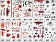 Tattoos Halloween Fake Realistic Washable Temporary Disguise Blood