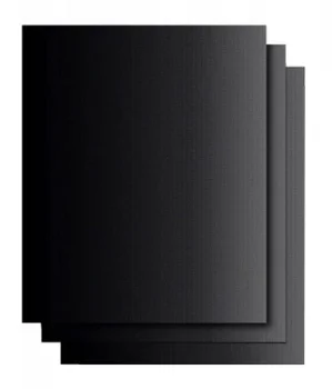 Teflon BBQ and Baking Mat, 3 Pcs, Black