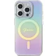 Guess IML Iridescent MagSafe dėklas telefonui iPhone 15 Pro 6.1\", violetinis