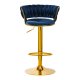 Velvet Makeup Bar Stool 4Rico QS-B313a, Navy Blue