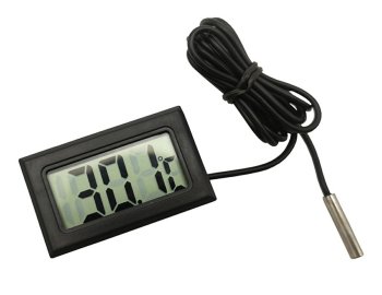 Digital LCD Thermometer with Probe Xline, Black