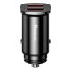 Baseus Square Smart Car Charger 2x USB QC 3.0 SCP AFC 30W, Black | Telefona Auto Lādētājs
