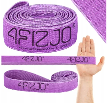 4Fizjo 401 Power Band Fabric Resistance Band, 20-27 kg, Purple