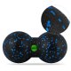 Neo-Sport Dual Massage & Fitness Ball NS-966, Black-Blue - Ideal for Muscle Relief Flexibility