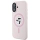 Karl Lagerfeld Silicone Karl&Choupette Heads Ring MagSafe vāciņš iPhone 16, Rozā