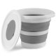 Massido MS-681 Collapsible Silicone Bucket with Lid and Strainer, 10 L, Grey