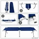 Folding Camping Bed with Carry Bag, Dark Blue