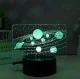 3D LED Night Light Solar System ZD98B, RGB
