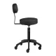 Hairdressing Stool Gabbiano D026 with Backrest, Black