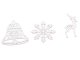 Wooden Christmas Tree Decorations, Pendants, Ornaments, 20 pcs.