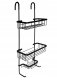 Hanging Shower Shelf Over The Shower Door Bath Caddy Shampoo Holder Storage Organizer, Black