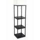 Floor Lamp with Shelves Standing Reading Light E27, 160cm, black