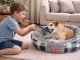 Soft Dog Bed Verk Group Fluffy Comfortable Lounger for Small Medium Dogs