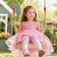 Wooden Garden Swing for Kids and Adults, 40x16 cm