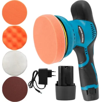 Cordless Car Polisher with Speed Control and Sponge Set, 380W