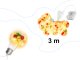 Ikonka LED String Lights with Decorative Bulbs, 3m, 50 LED, Warm White