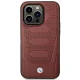 BMW Leather Seats Pattern MagSafe Case for iPhone 14 Pro, Burgundy