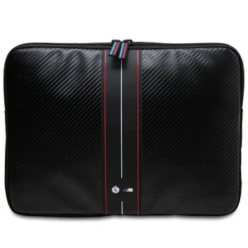 BMW Carbon & Red Stripe Sleeve for 16" Laptop, Black