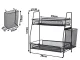 Two-Tier Kitchen Organizer with Basket, Black
