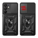 Hurtel Hybrid Armor Camshield Case for Samsung Galaxy A56, Black
