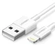 Ugreen US155 USB-A to Lightning MFi Cable, 2.4A, 1m, White