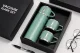 Stainless Steel Thermos Flask 400ml with 3 Cups for Coffee and Tea, Green