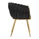 Velvet Salon Chair 4Rico QS-GW06G Ergonomic, Black