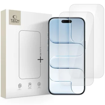 Tech-Protect Glass Fit+ Tempered Glass for iPhone 17 Air (2-pack) - Transparent