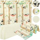 4Fizjo Pandy i Indianie Foldable Educational Play Mat for Kids, 200 x 180 cm