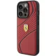 Ferrari iPhone 15 Pro Case Twist Metal Logo, Red