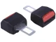 Seat Belt Buckle Adapter and Stopper Clip, 2 Pack, Black