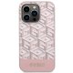 Guess iPhone 14 Pro Case GCube Stripes MagSafe, Pink