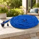 Expandable Garden Hose Set with Spray Gun 15-45m, Blue