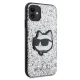 Karl Lagerfeld iPhone 11 / XR Case Glitter Choupette Patch, Silver