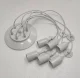 6-Arm Spider Ceiling Lamp, White