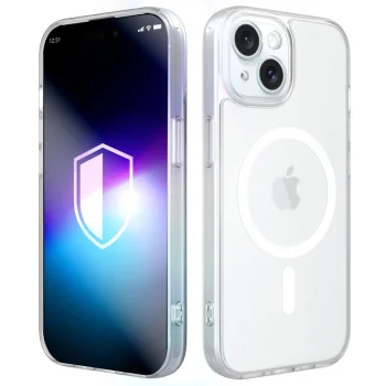Telefono dėklas 3mk Misty MagCase skirtas iPhone 15, baltas