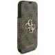 Guess iPhone 17 Pro Wallet Case Book 4G Metal Logo, Brown