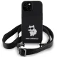 Karl Lagerfeld iPhone 15 Case Crossbody Silicone Choupette, Black