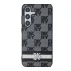 DKNY Samsung Galaxy S24 Case Leather Checkered Mono Pattern, Black