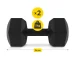 4FIZJO Bitumen Dumbbells Set 2 x 5 kg, Black