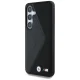 BMW Leather Oversized Stripes MagSafe Case for Samsung Galaxy S25 - Black