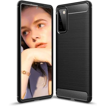 Carbon Case Flexible Cover Sleeve Samsung Galaxy S20 FE 5G black