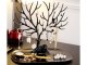 Jewellery Tree Stand Organiser with Ring Tray, Deer Antler Design, Black
